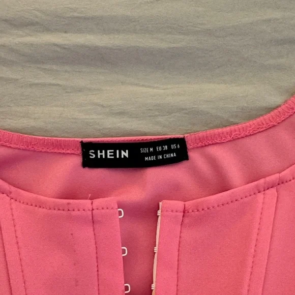 SHEIN Pink Corset-Inspired Top - Picture 2 of 4
